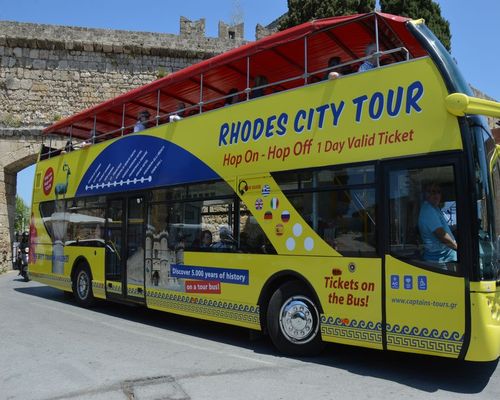 Rhodos Stadtrundfahrt mit offenem Bus | Captains Tours Reisebüro Rhodos, Griechenland